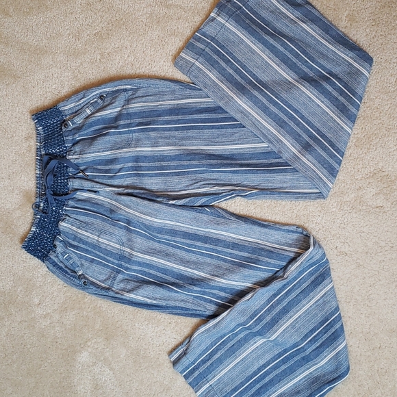 Rewash Linen Blend Stripe¹ Wide Leg Pants Sz M - Picture 5 of 14